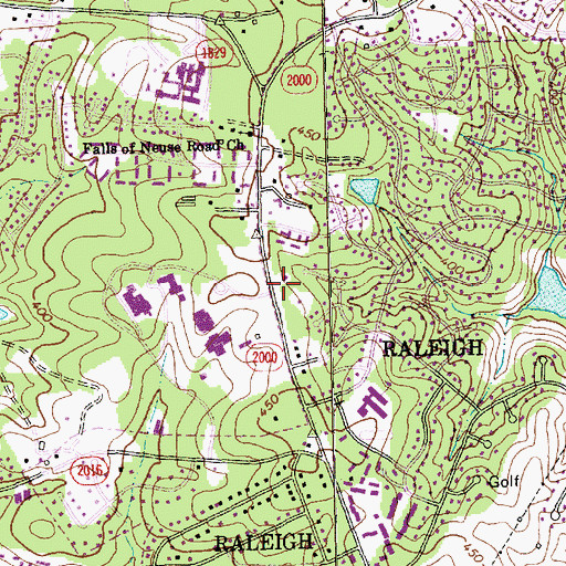 Topographic Map of Saint Andrews Presbyterian Church, NC