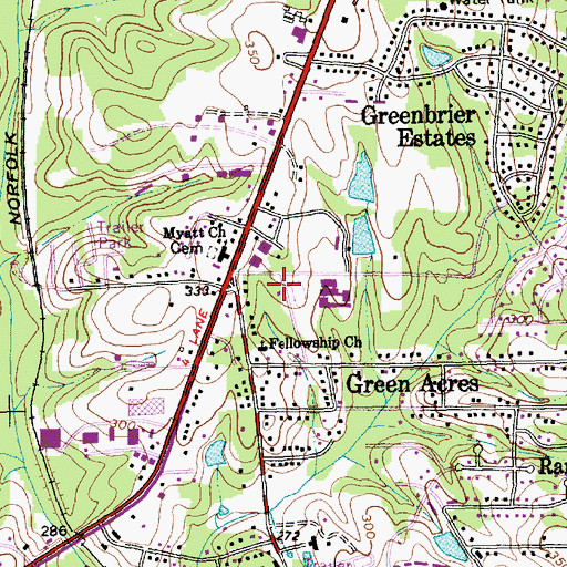 Topographic Map of Saint Andrews United Methodist Church, NC