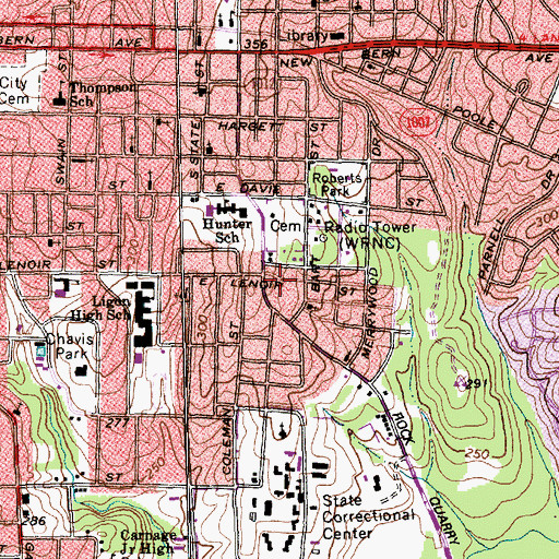 Topographic Map of Saint James Holiness Church, NC