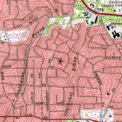 Topographic Map of Saint Michaels Episcopal Church, NC