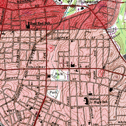 Topographic Map of Shepherds Flock Church, NC
