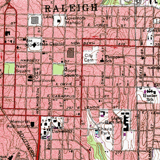 Topographic Map of Smith Temple Church Annex, NC
