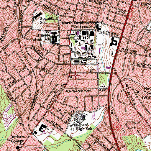 Topographic Map of Solid Rock Full Gospel Church, NC