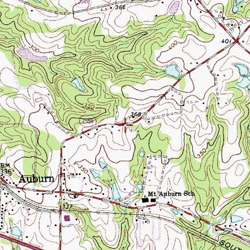 Topographic Map of Springfield Baptist Church, NC