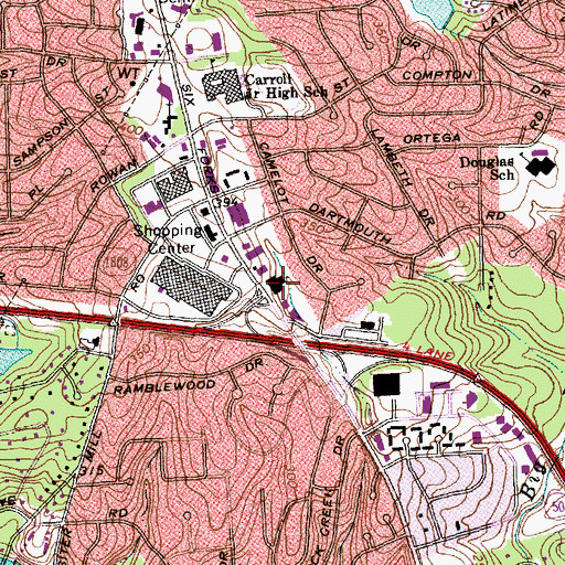 Topographic Map of Sure Promise Christian Church, NC