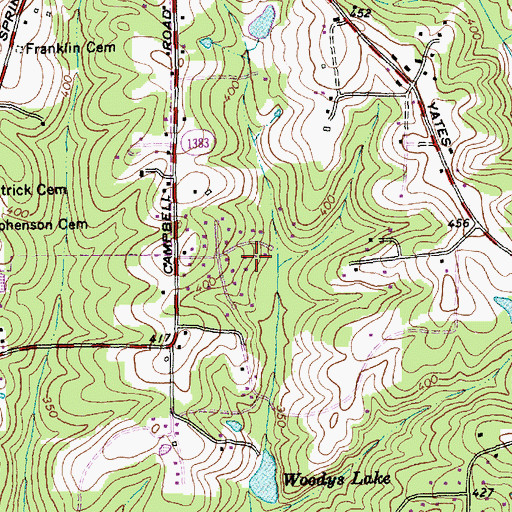 Topographic Map of Swift Creek Christian Fellowship Church, NC