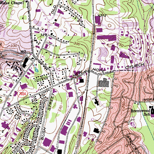 Topographic Map of Tabernacle Christian Worship Center, NC