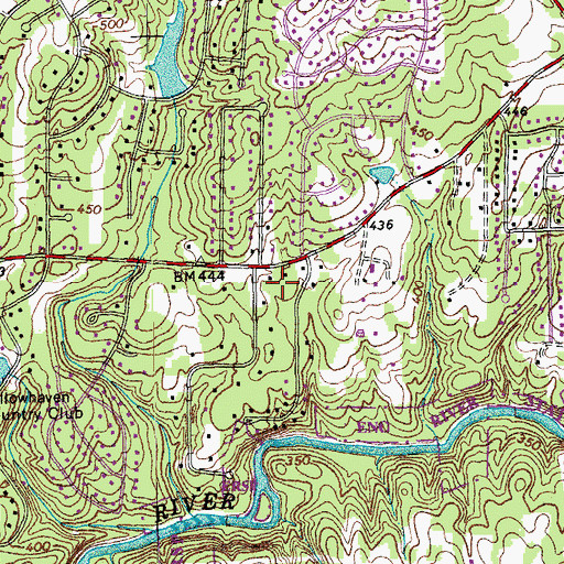 Topographic Map of Temple Baptist Church, NC