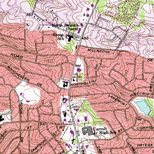 Topographic Map of The Church of Jesus Christ of Latter Day Saints, NC
