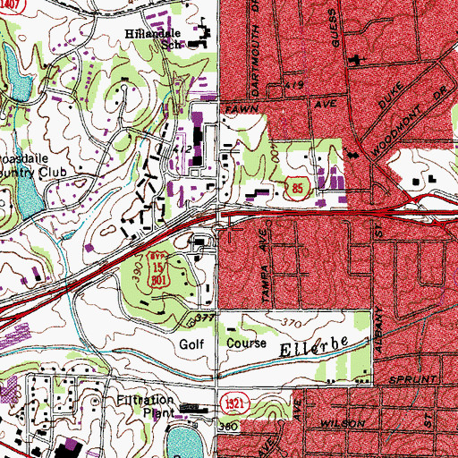 Topographic Map of The Summit Church, NC