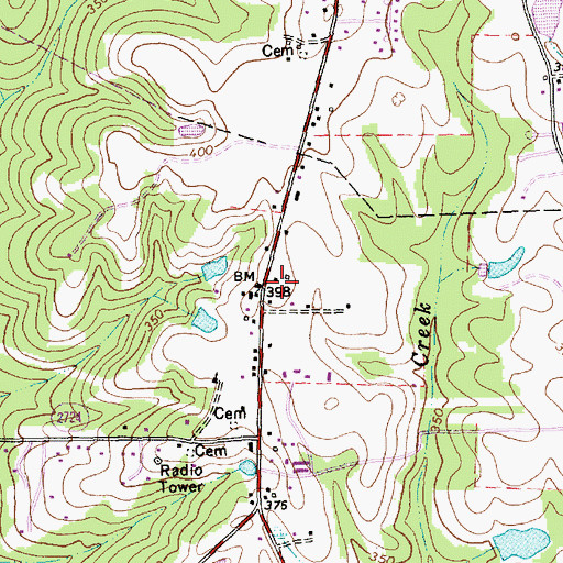 Topographic Map of Triangle Baptist Church, NC