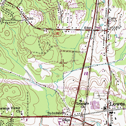 Topographic Map of Trinity Convergence Church, NC