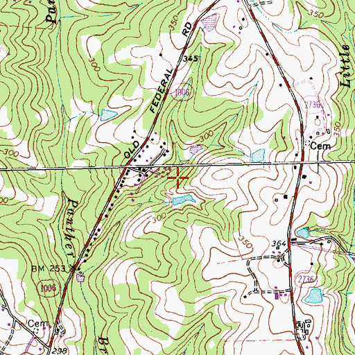 Topographic Map of True-Way Holiness Church, NC