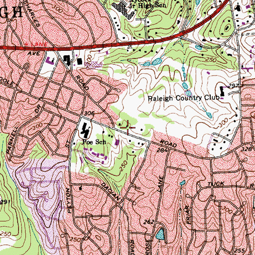 Topographic Map of United Church for All People, NC