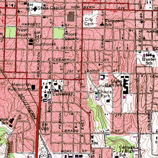 Topographic Map of United House of Prayer for All People, NC