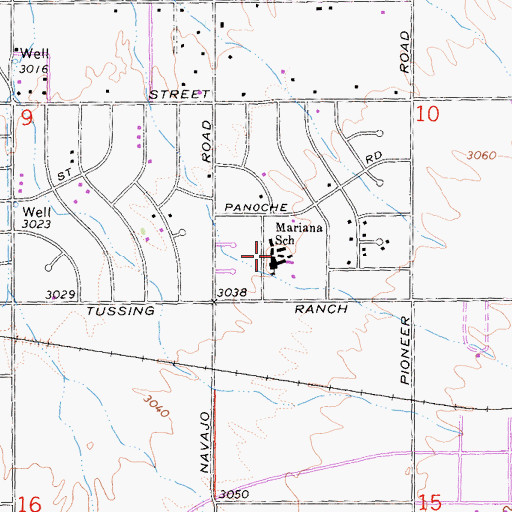 Topographic Map of Mariana Academy, CA
