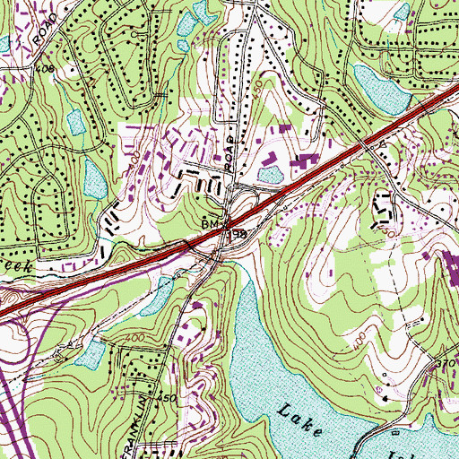 Topographic Map of Interchange 1C, NC