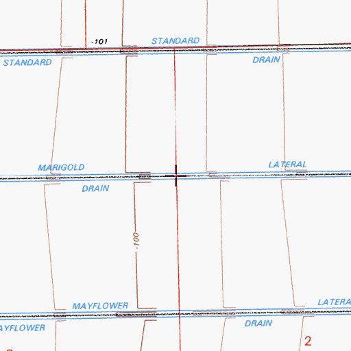 Topographic Map of Marigold Lateral, CA