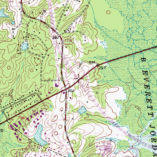 Topographic Map of Interchange 273A and 273B, NC