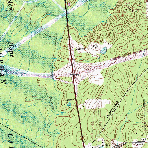Topographic Map of Interchange 274, NC