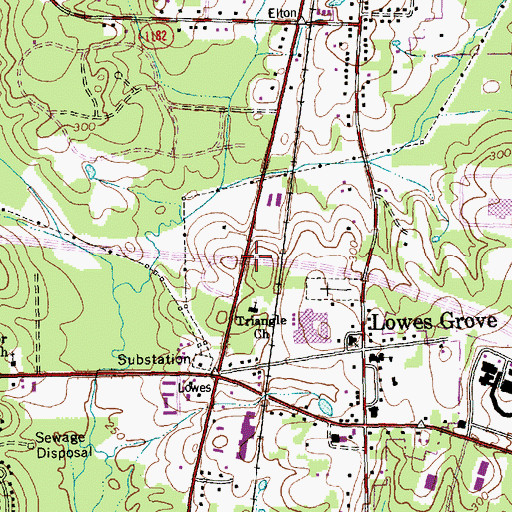 Topographic Map of Interchange 278, NC