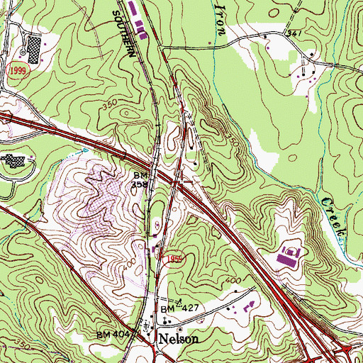 Topographic Map of Interchange 281, NC