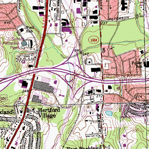 Topographic Map of Interchange 299, NC