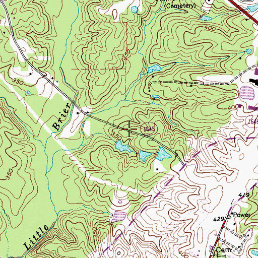 Topographic Map of Interchange 3, NC