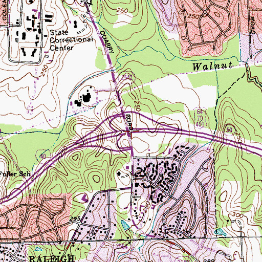 Topographic Map of Interchange 300, NC