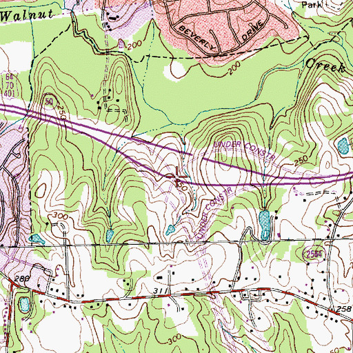 Topographic Map of Interchange 301, NC