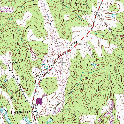 Topographic Map of Interchange 303, NC