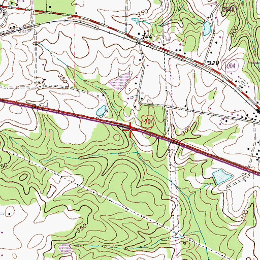 Topographic Map of Interchange 306B, NC