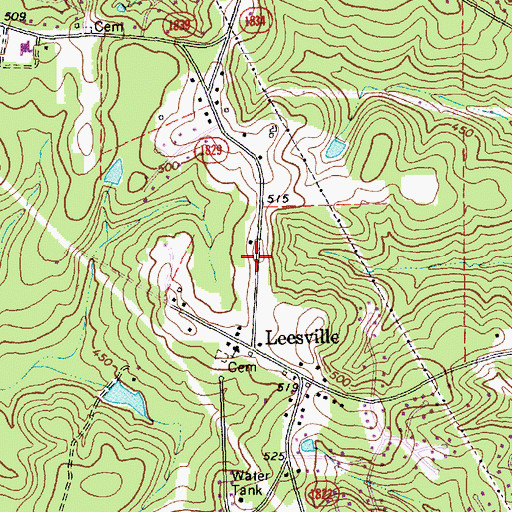 Topographic Map of Interchange 7, NC