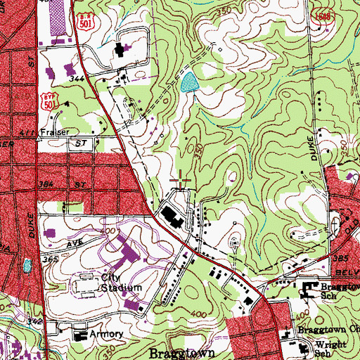 Topographic Map of Davis Ambulatory Surgical Center, NC