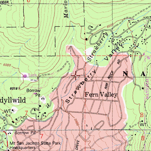 Topographic Map of Marion Creek, CA