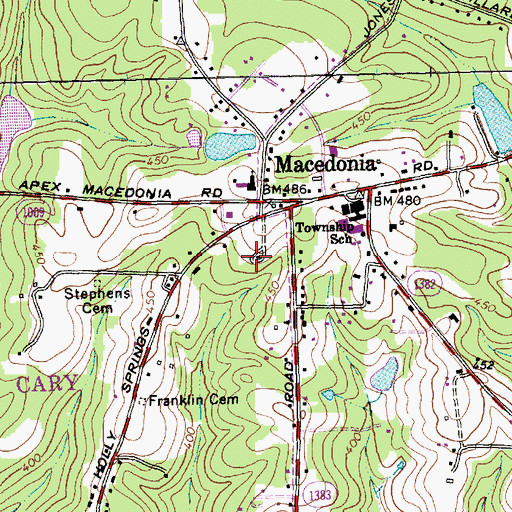 Topographic Map of Swift Creek Shopping Center, NC