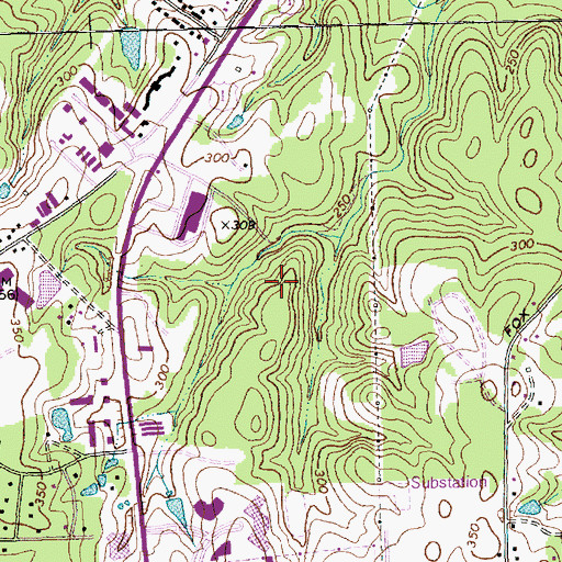 Topographic Map of Triangle Town Center Mall Shopping Center, NC