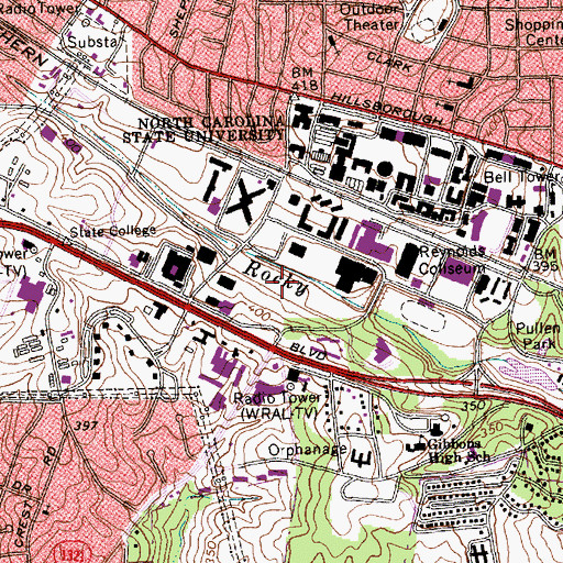 Topographic Map of Miller Fields, NC