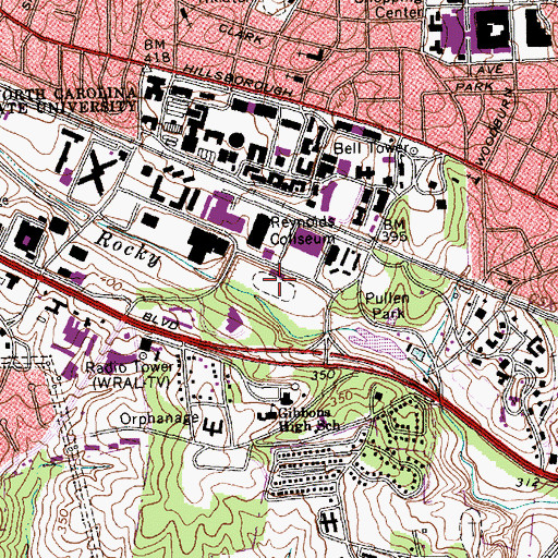 Topographic Map of Paul Derr Track, NC
