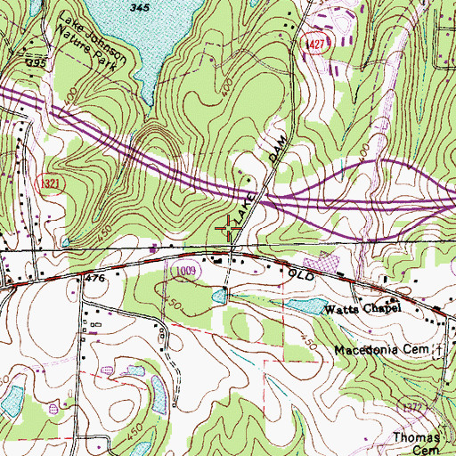 Topographic Map of Avent Ferry Raleigh Post Office, NC