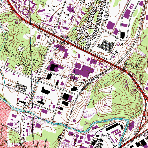 Topographic Map of Creekside Post Office, NC