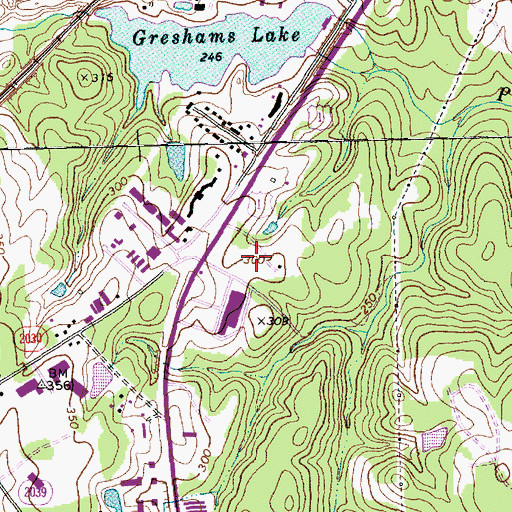 Topographic Map of Neuse Post Office, NC