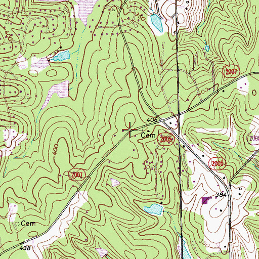Topographic Map of Brassfield Elementary School, NC