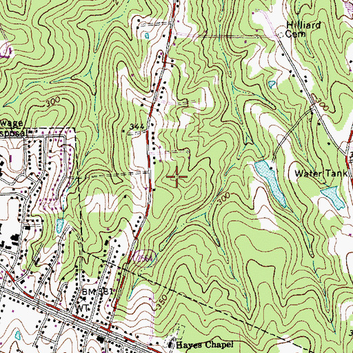Topographic Map of Creech Road Elementary School, NC