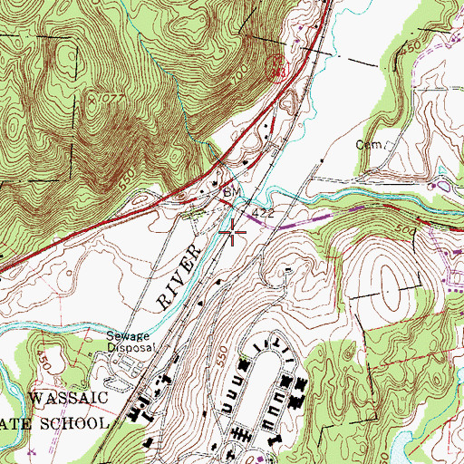 Topographic Map of Tenmile River Station, NY