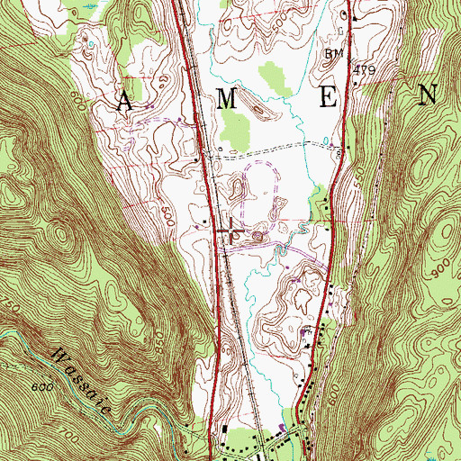 Topographic Map of Wassaic Station, NY