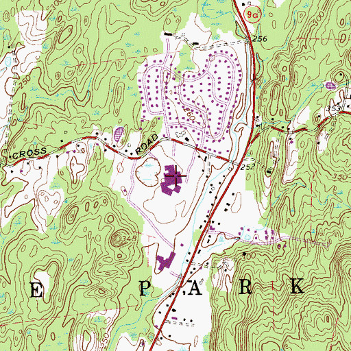 Topographic Map of Franklin D Roosevelt Senior High School, NY