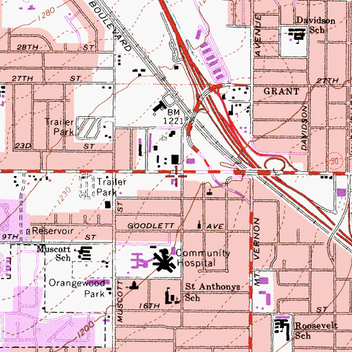 Topographic Map of Ministeros Amistad, CA