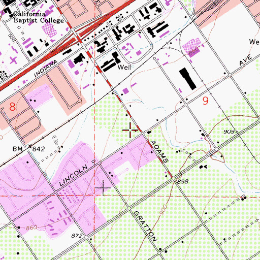 Topographic Map of New Jerusalem Christian Center, CA