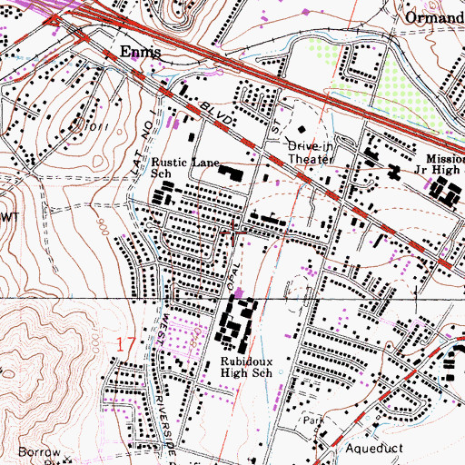 Topographic Map of Newness of Life Christian Ministry, CA